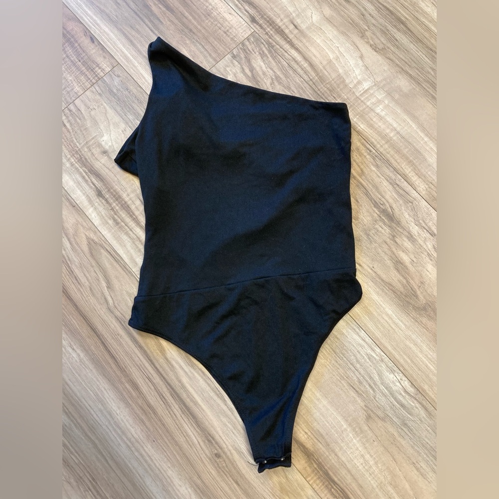 New Blue Blush one shoulder body suit